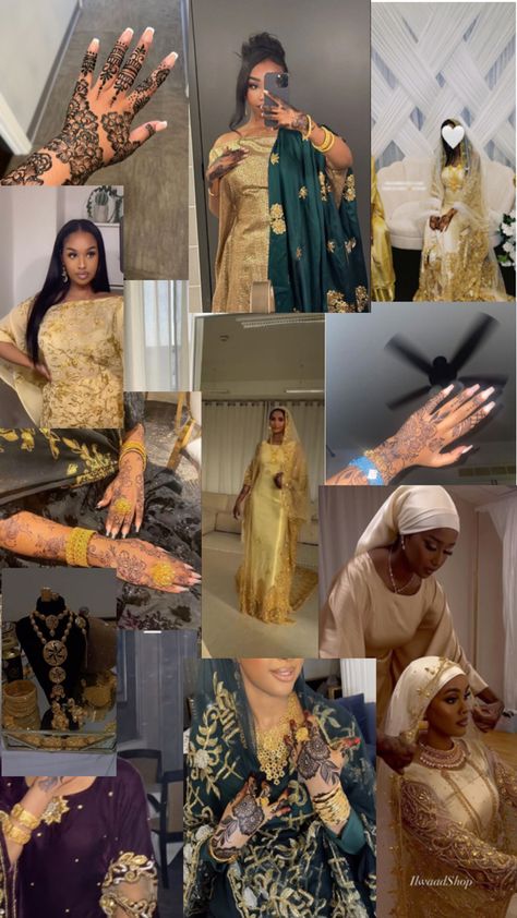 Sudanese Clothing, Somali Clothes, Eid Outfits Ideas, Somali Clothing, Dirac Somali, Somali Wedding, Muslim Wedding Photos, Eid Outfits, African Wedding Dress