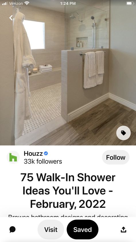 Master Shower Pony Wall, Handicapped Master Bath, No Shower Door Showers Walk In, Showers With Knee Walls, Walk In Showers With Pony Walls, Small Bathroom Walk In Shower Ideas Pony Wall, Half Wall Shower Walk In, Spa Like Shower Ideas, Shower Pony Wall Ideas