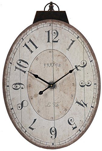 Wall Clocks Décor | AB Home Lu Ville Wall Clock 177 X 29Inch * Click image for more details. Note:It is Affiliate Link to Amazon. Living Room Mantle, Farmhouse Wall Clock, Rustic Wall Clocks, A&b Home, Tabletop Clocks, Wooden Wall Clock, Antique Inspiration, Rustic Walls, Clock Face