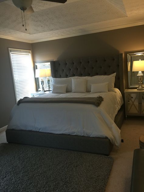 Hotel Themed Master Bedroom  #yourgeorgiarealtor Bedroom Ideas For Husband And Wife, Couples Master Bedrooms Decor, Husband Wife Bedroom Ideas, Adult Couple Bedroom Ideas, Bedroom Husband And Wife, Hotel Room Design Luxury Bedrooms, Rooms For Parents, Bedroom Idea For Couples, Stylish Bedroom Ideas For Couples