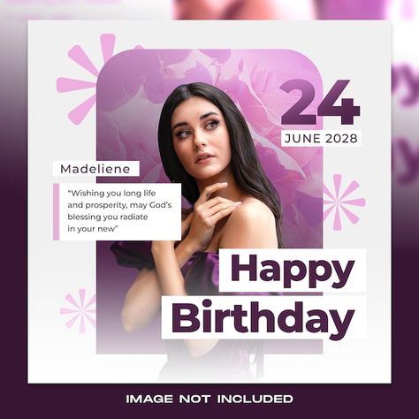 Birthday Social Media Post Ideas, Birthday Post Design, Birthday Social Media Post, Youtube Business, Birthday Post, Happy Birthday Template, Social Post, Birthday Posts, Birthday Template