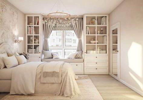 Room decor Bedroom Ideas For Small Rooms Cozy, Interior Design Bedroom Small, Casa Vintage, Bedroom Bed Design, غرفة ملابس, Cozy Room Decor, Minimalist Room, Girl Bedroom Decor, Room Makeover Bedroom