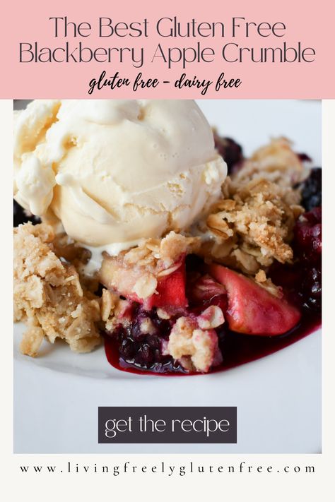 Blackberry Crumble Recipe, Dairy Free Vanilla Cake, Dairy Free Brownies, Blackberry Crumble, Gluten Free Apple, Paleo Gluten Free Recipes, Gluten Free Carrot Cake, Warm Desserts, Gluten Free Vegetarian Recipes