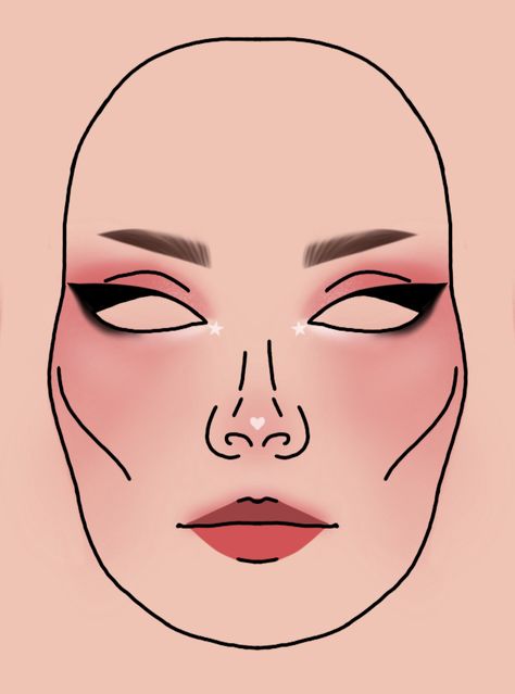 i draw makeup on procreate when i'm bored (my cosplay makeup) also works casual _ - _ - _ - _ - _ - _ - _ - _ - _ - _ - _ - _ - _ - _ - _ - _ - _ - _ - _ - _ - _ - _ - _ - _makeup sketch chart eyeliner pink blush ochaco anime uraraka costume anime pink glitter ___seen on face -> m1k4.055 on tiktok Uraraka Costume, Anime Uraraka, Ochako Cosplay, Makeup Sketch, Ochaco Uraraka, Casual Makeup, Costume Anime, Anime Halloween, When Im Bored