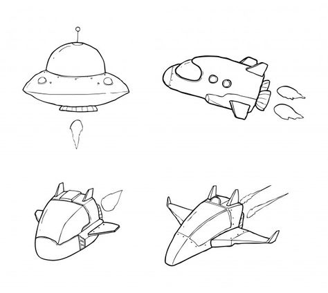 Outer space ship sketch Premium Vector Ship Space Illustration, Space Cartoon Drawing, Rocketship Painting, Spaceship Drawing Sketches, Outer Space Sketch, Rocketship Drawing, Space Ships Design, Drawing Spaceship, Space Ships Drawing