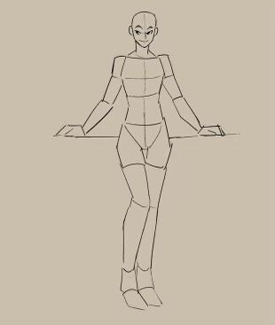 Oc Standing Pose, Straight Pose Reference, Standing Drawing Poses, Standing Straight Pose, Drawing Poses Standing, Full Body Poses Drawing Reference, Mellon Soup, Female Anatomy Reference, Perspective Drawing Lessons