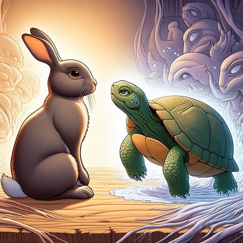 The Rabbit and the Turtle Sea Floor, Moving On In Life, A Turtle, Navigating Life, The Rabbit, Life I, Finding Joy, A A, Art Work