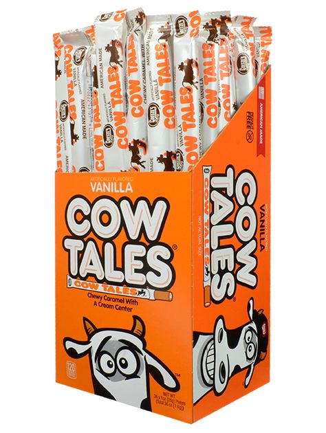 Vanilla Cow Tales 1oz Snack Stick Cow Tales Candy, Cow Tales, Chewy Caramel, Snack Sticks, How To Make Caramel, Refined Coconut Oil, Cream Candy, Old Fashioned Candy, Caramel Creams