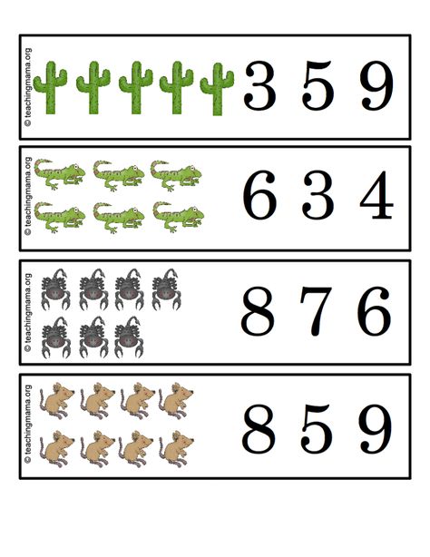 Desert Animals Activities, Animal Matching Game, Counting Worksheet, Teaching Mama, Animal Printables, Counting Worksheets, Desert Animals, Worksheets For Preschool, Desert Life