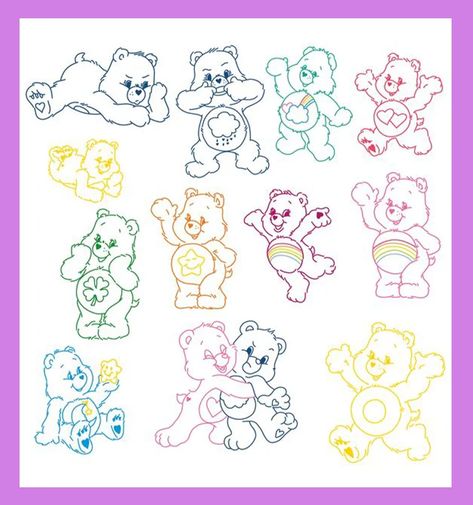 I will do your minimalistic tattoo design, anime, flower Bedtime Care Bear Tattoo, Care Bears Outline, Care Bear Stencil, Disney Line Work Tattoo, How To Draw Care Bears, Carebares Tattoo, Carebear Tattoo Ideas, Love A Lot Care Bear Tattoo, Carebears Drawings