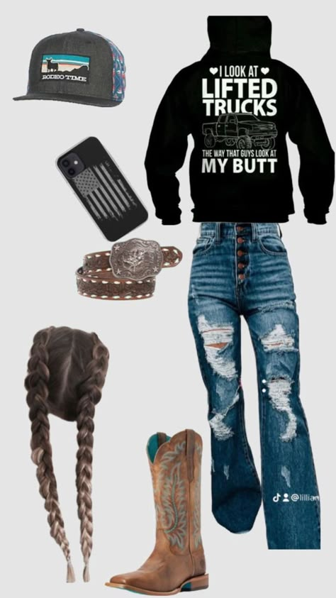 #western Country Western Outfits, Country Outfits Women, Cute Cowgirl Outfits, Casual Country Outfits, Country Fits, Country Outfit, Country Clothes, Cute Cowgirl, Western Fits