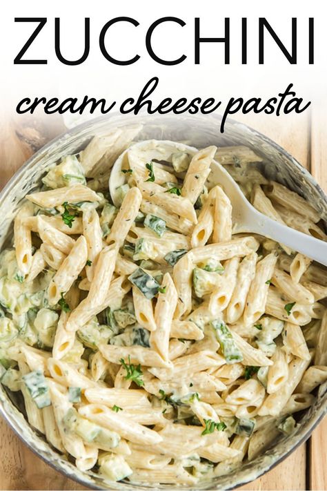 Light Vegetarian Dinner, Cream Cheese Pasta Sauce, Herb Risotto, Zucchini Risotto, Zucchini Pasta Recipes, Italian Zucchini, Zucchini Patties, Vegetarian Pasta Dishes, Cream Cheese Pasta