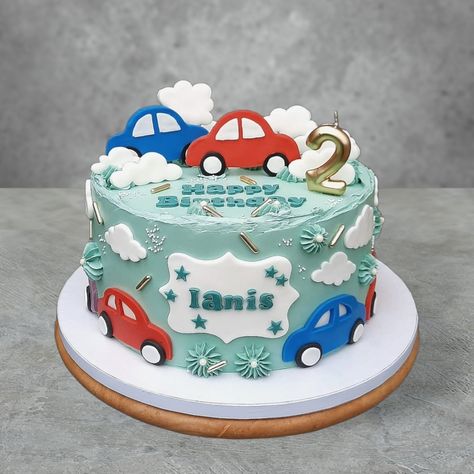 Cake for 2 years old boy with cars 🚗🚘🚙🛻 Birthday Cakes For 2 Year Boys, Cakes For 2 Year Boy, 2 Year Boy Birthday Cake, Cake For 3 Year Boy, Birthday Cake 2 Year Boy, Birthday Cake For 2 Year Boy, Cake For 2 Year Boy, Second Birthday Cake Boy, Cake For 1 Year Boy