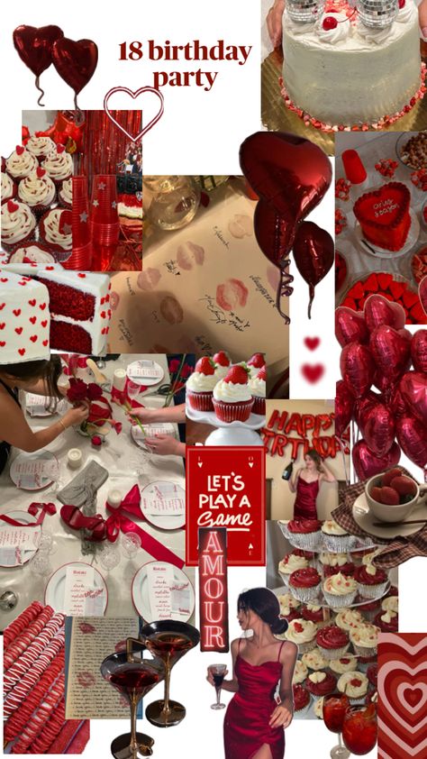 ❤️❤️❤️ 29 Birthday Ideas For Her, 25th Birthday Ideas For Her, 21st Birthday Themes, Red Party Decorations, 30th Birthday Themes, Disco Birthday Party, 20th Birthday Party, Birthday Ideas For Her, Birthday Dinner Party