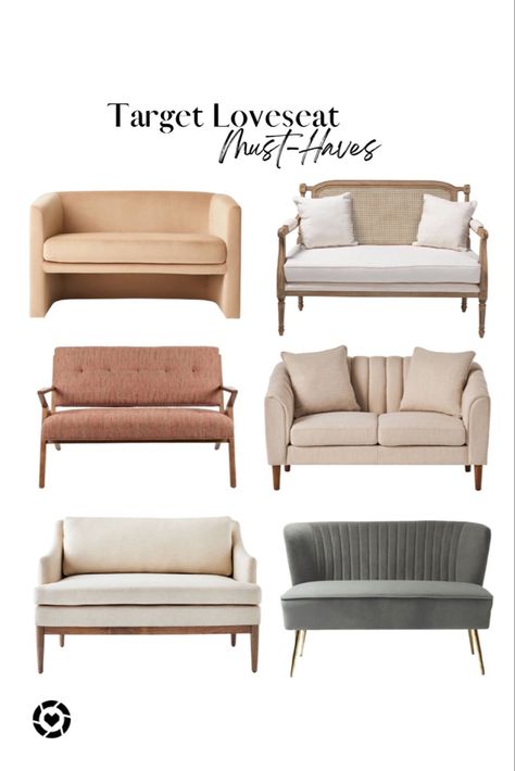 Target loveseat must-haves! These are great in any room in the home, and you can’t miss out on these adorable loveseats! 💕 #targetsale #target #targetloveseat #loveseat #sofa #neutralfurniture #neutralloveseat #aestheticmodern Follow my shop @madeleineraifordholland on the @shop.LTK app to shop this post and get my exclusive app-only content! #liketkit #LTKhome #LTKFind #LTKsalealert @shop.ltk Sitting Room Loveseat, Entryway Loveseat, Setee Seating In Living Room, Target Couch, Target Sales, Neutral Furniture, Couch And Loveseat, Loveseat Sofa, Sitting Area