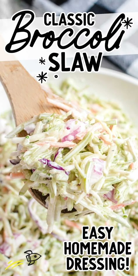 Broccoli Slaw Homemade Slaw Dressing, Broccoli Slaw Dressing, Broccoli Slaw Recipe, Classic Coleslaw Recipe, Broccoli Slaw Salad, Broccoli Slaw Recipes, Classic Coleslaw, Homemade Slaw, Coleslaw Recipes