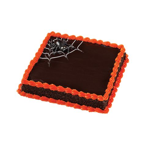 Spider Square Ice Cream Cake (Halloween) : Carvel Cake Shop Carvel Cake, Spider Web Cake, Black Frosting, Spider Cake, Holiday Ice Cream, Big Cupcake, Cake Halloween, Ghost Cake, Premium Ice Cream