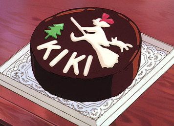 Remember that scene in Studio Ghibli 's   "Kiki's Delivery Service"  (1989) when little witch Kiki is surprised with a personali... Studio Ghibli Party, Chandelier Cake, Anime Cake, Easy Autumn Recipes, Kiki Delivery, Cookie Pops, Kiki's Delivery Service, Meal Delivery Service, Food Illustrations