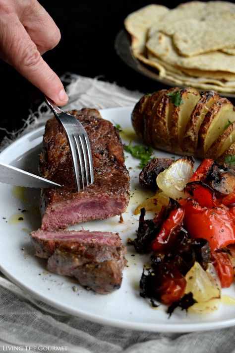 Living the Gourmet: Grilled Beef Ribeye Steaks with Hasselback Potatoes & Roasted Vegetables ft. ButcherBox Potatoes Roasted, Hasselback Potatoes, Perfect Steak, Grilled Beef, Grilled Steak, Ribeye Steak, Herb Butter, Steak Recipes, Roasted Potatoes