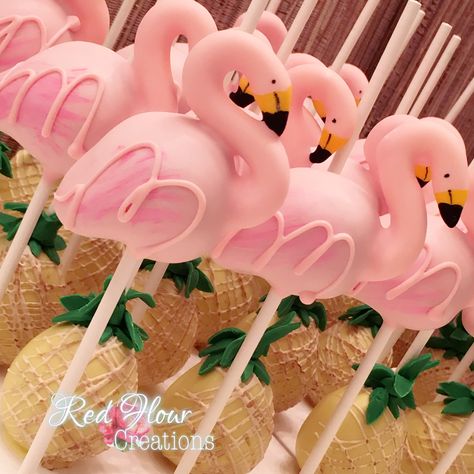 Flamingo cake pops Preteen Birthday Party, Pineapple Cake Pops, Barney Party, Preteen Birthday, Flamingo Baby Shower, Tropical Birthday Party, Flamingo Cake, Flamingo Birthday Party, Flamingo Theme