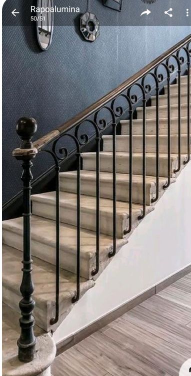 Railing Design Balcony Classic, रेलिंग Iron, Victorian Stairs, Step Railing, Compound Wall, Staircase Railing Design, House Of Forgings Aalto 44-in Satin Black Wrought Iron Classic Stair Baluster, Modern Victorian, Staircase Railings