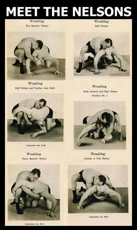 Meet the Nelsons! Lovely family once you get to know them. Jiu Jutsu, Half Nelson, Wrestling Holds, Catch Wrestling, Olympic Wrestling, Wrestling Quotes, Martial Arts Sparring, Best Martial Arts, Self Defense Martial Arts