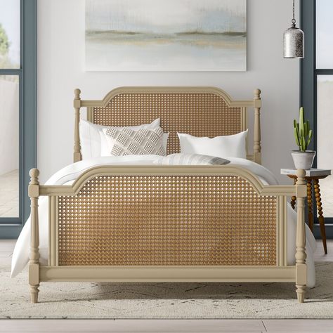 Source I am on a mission to create a master bedroom that belongs in the glossy pages of a home decor magazine.#bedroomideas #luxurybed Idea Bilik Tidur, Reka Bentuk Bilik Tidur, Hiasan Dalaman Rumah, Reka Bentuk Dalaman, Hiasan Bilik Tidur, Cane Bed, Upholstered Panel Bed, Coastal Bedrooms, Décor Diy