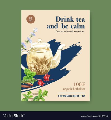 Tea Poster Design, Roselle Tea, Tea Poster, Organic Herbal Tea, Organic Teas, Herbal Tea, Tea Pot, Artichoke, Drinking Tea