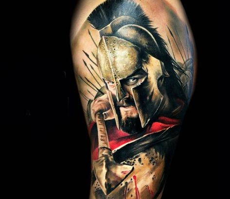 Tattoo photo - Leonidas tattoo by Anjelika Kartasheva Leonidas Tattoo, Steve Butcher Tattoo, Greece Tattoo, Gladiator Tattoo, Spartan Tattoo, Movie Tattoo, Warrior Tattoos, Alien Tattoo, Chest Piece Tattoos