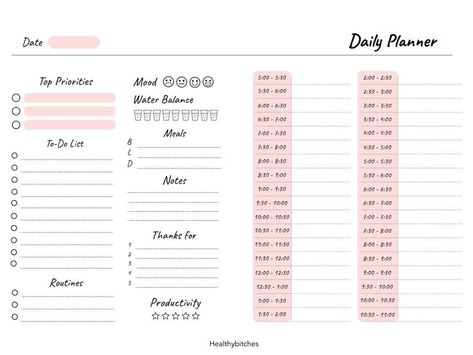 Free Printable Day Planner | Day planner template, Printable day planner, Study planner printable Kilonotes Template, Template Study, Planer Organisation, Printable Day Planner, Day Planner Template, Planner Calendar Printables, Free Planner Templates, Free Daily Planner, Study Planner Printable