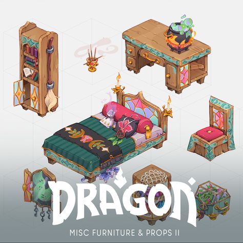 Dragons Concept Art, Games Like Stardew Valley, Polish Costume, Nicholas Kole, Dragon Project, Paint Games, Props Concept, 3d Environment, Props Art