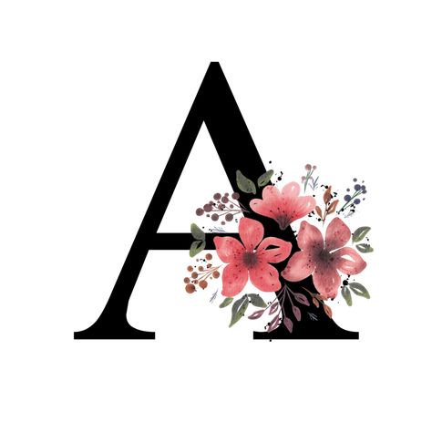 alfabeto de letras florais A Letter Wallpaper, Alfabeto Floral, Free Monogram Fonts, Floral Monogram Letter, Monogram Maker, Alphabet Letters Design, Free Monogram, Flower Alphabet, Green Screen Video Backgrounds