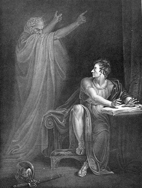 Old Hamlet comes back as a ghostly figure to tell Hamlet how he gets kill and let Hamlet to revenge for him. The use of black and white color creates a darkness and seems something bad is going to happened. The opens hand and the direction Hamlet is facing shows that Hamlet is scared by the figure but at the same time wants to listen to what the ghost is trying to tell him. Hamlet Characters, Mark Antony, Harvard Art Museum, Tate Britain, Real Ghosts, Gothic Romance, Julius Caesar, The Enchantments, National Gallery Of Art