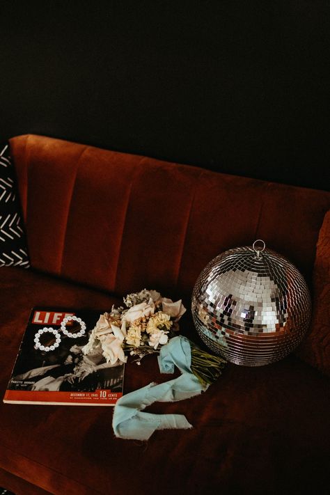 Cincinnati Elopement, Elopement After Party, Indoor Elopement, Badass Pictures, Retro Couple, Vegas Theme, Thankful For Friends, Loft Studio, Disco Balls