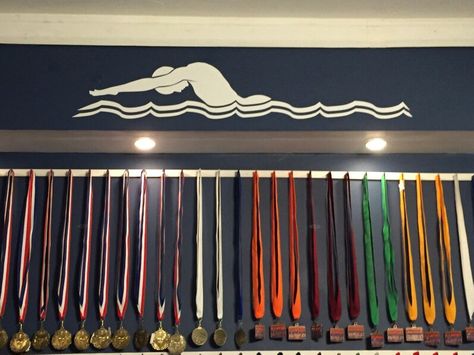 Epic Pools, Swimming Medals, Swimming Bath, Swimming Party, Medal Holder, Swim Mom, Swim Life, Swim Season, Medal Holders