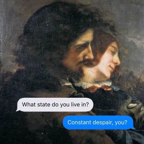 Classical-Art-Dark-Humor-April-Eileen-Henry-Texts-From-Your-Existentialist Medieval Memes, Art History Memes, Classical Art Memes, Art Jokes, History Humor, Dark Memes, Bts Meme, Art Dark, Memes Br