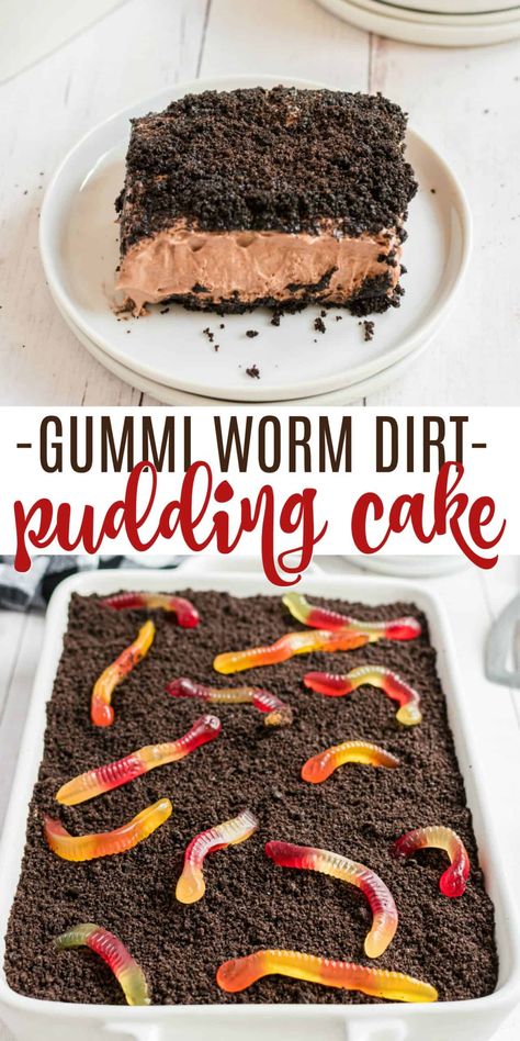 Dirt Cake Dessert, Dirt Dessert Recipe, Chocolate Dirt Cake, Dirt Pudding Recipes, Worm Cake, Dirt Recipe, Dirt Cake Recipe, Easter Dirt Cake, Oreo Dirt Cake