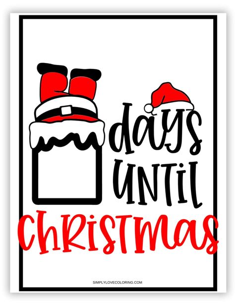 Free printable Christmas countdown calendar is the perfect holiday activity as a craft, counting lesson, and to build excitment for Christmas! Snowman Countdown To Christmas, Christmas Countdown Coloring Pages, Christmas Countdown Drawing, Countdown To Christmas Ideas, Christmas Count Down, Days To Christmas Countdown, Christmas Countdown Ideas, Printable Christmas Countdown, Countdown Quotes