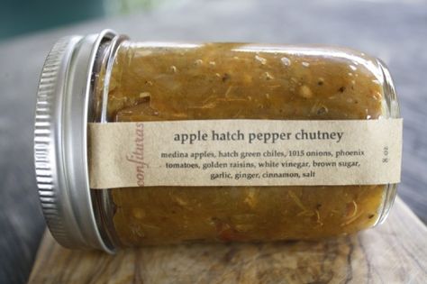 Apple Hatch Chile Chutney - it's fall, I have peppers and apples and a wide open Saturday afternoon. Hatch Chilis, Hatch Chili Peppers, Pepper Chutney, Green Chili Soup, Hatch Chili Recipes, Hatch Peppers, Green Chile Recipes, Hatch Chiles, Cosmic Cowgirl