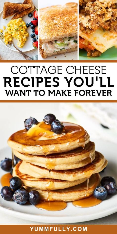 23 Cottage Cheese Recipes You'll Want to Make Forever - Yummy and fully Simple Cottage Cheese Recipes, What To Make With Cottage Cheese, Cottage Cheese Dessert Recipes, Cottage Cheese Recipes Healthy, Cottage Cheese Desserts, Food Protein, Sugar Diet, Homemade Lasagna, Cottage Cheese Recipes