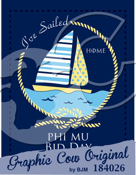 Bid Day sailboat rope #nautical #grafcow Graphic Cow, Bid Day Themes, Bid Day, Nautical Theme, Sailing, Nautical, Shirt Designs, Movie Posters, Quick Saves