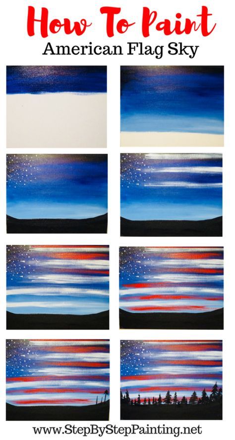 American Flag Painting, American Flag Art, Flag Painting, Canvas Painting Tutorials, Cute Canvas Paintings, Drawing Faces, Easy Canvas Painting, Hur Man Målar, Canvas Painting Diy