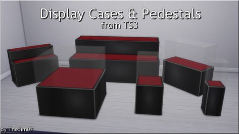 Mod The Sims - Display Cases & Pedestals from TS3 Sims 4 Decades Challenge, Display Pedestal, Clothing Displays, Sims 4 Dresses, Museum Displays, Sims 4 Update, Sims 4 Cc Packs, Sims 4 Cc Furniture, Display Cases