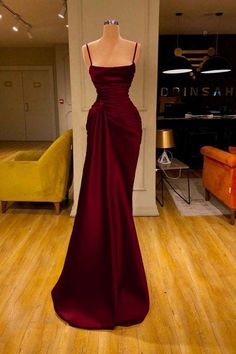 The Best Prom Dresses Ever, Dark Red Satin Prom Dress, Formal Prom Dresses Classy, Burgundy Dresses Prom, Burgundy Red Prom Dress, Dark Red Dresses Prom, Dark Red Sparkly Prom Dress, Elegant Red Prom Dress, Prom Dresses Sweetheart Neckline