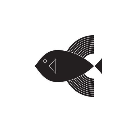 Geometric Aquatics on Behance Fish Logo Design Ideas, Geometric Fish, Stamp Ideas, Fish Vector, Fish Illustration, Fish Logo, Illustration Graphic Design, Graphic Design Adobe, Sea Creatures