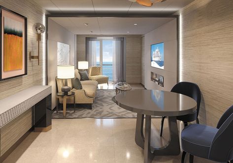 Seven Seas Splendor | Regent Seven Seas Cruises Satellite Phone, Luxury Cruise Ship, Liquor Bar, Penthouse Suite, Hotel Packages, Seven Seas, Bar Set Up, Luxury Cruise, Spacious Living Room