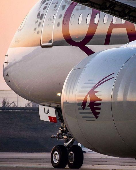 Qatar A350 Qatar Airways Cabin Crew, Aircraft Photography, Qantas Airlines, Plane Pictures, Plane Wallpaper, Angel Flight, Best Airplane, Plane Photos, Airbus A350