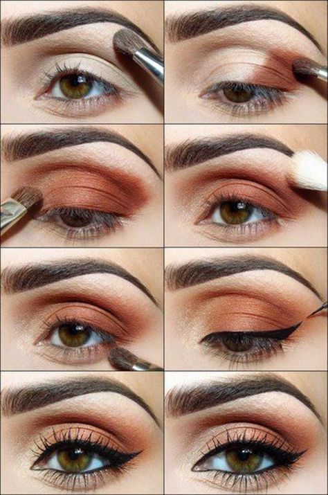 Perfect cat eye makeup. #makeup #tutorial #womentriangle Fall Eye Makeup, Perfect Cat Eye, Make Up Tutorials, Cat Eye Makeup, Products Makeup, Fall Makeup, Makeup Goals, Eye Make, Love Makeup