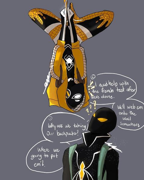 🌻Mickie🌻 on Instagram: “My dumb butt deleted the last post Ooof sunny belongs to @fenppa _ #spidermanintothespiderverse #spiderman #spidersona #fennpa #fenppaocs…” Spidersona Oc Ideas, Yellow Spidersona, Spiderman Oc Art Male, Spidersona Inspiration, Spiderman Spidersona, Spider Totem, Female Spidersona, Spiderverse Spidersona, Spidersona Oc