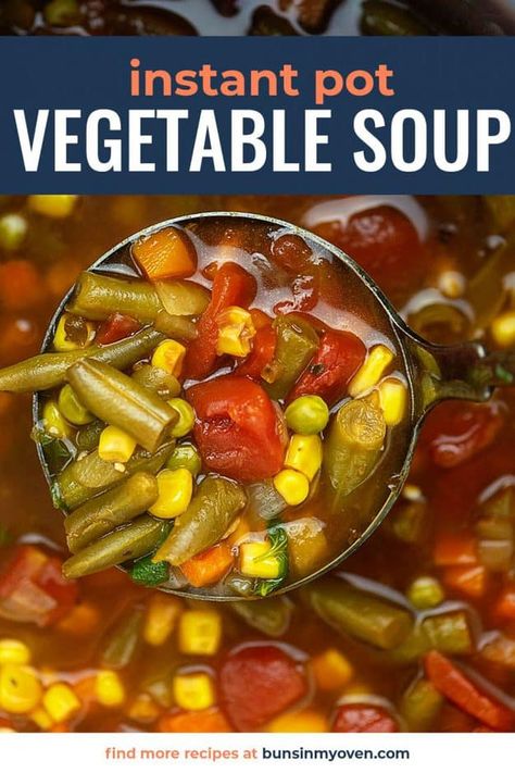 Ww Chili, Soup Buns, Recipes Under 400 Calories, Instant Pot Vegetable Soup, Vegetarian Vegetable Soup, Easy Vegetable Soup, Vegetable Soup Healthy, Tomato Soup Homemade, Easy To Cook Meals